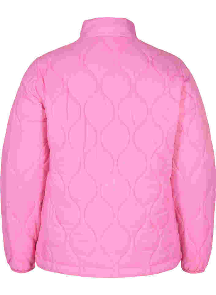 Steppjacke mit Reißverschluss und Taschen, Hot Pink, Packshot image number 1