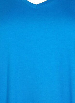 Kurzärmeliges T-Shirt mit A-Linie, French Blue, Packshot image number 2