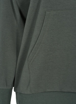 Sweatshirt mit Kapuze und Tasche, Thyme, Packshot image number 3