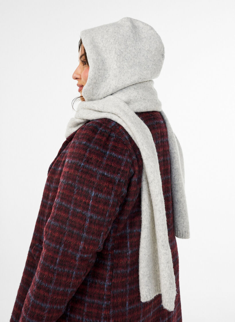 Strickschal mit Kapuze, Grau, Model image number 1