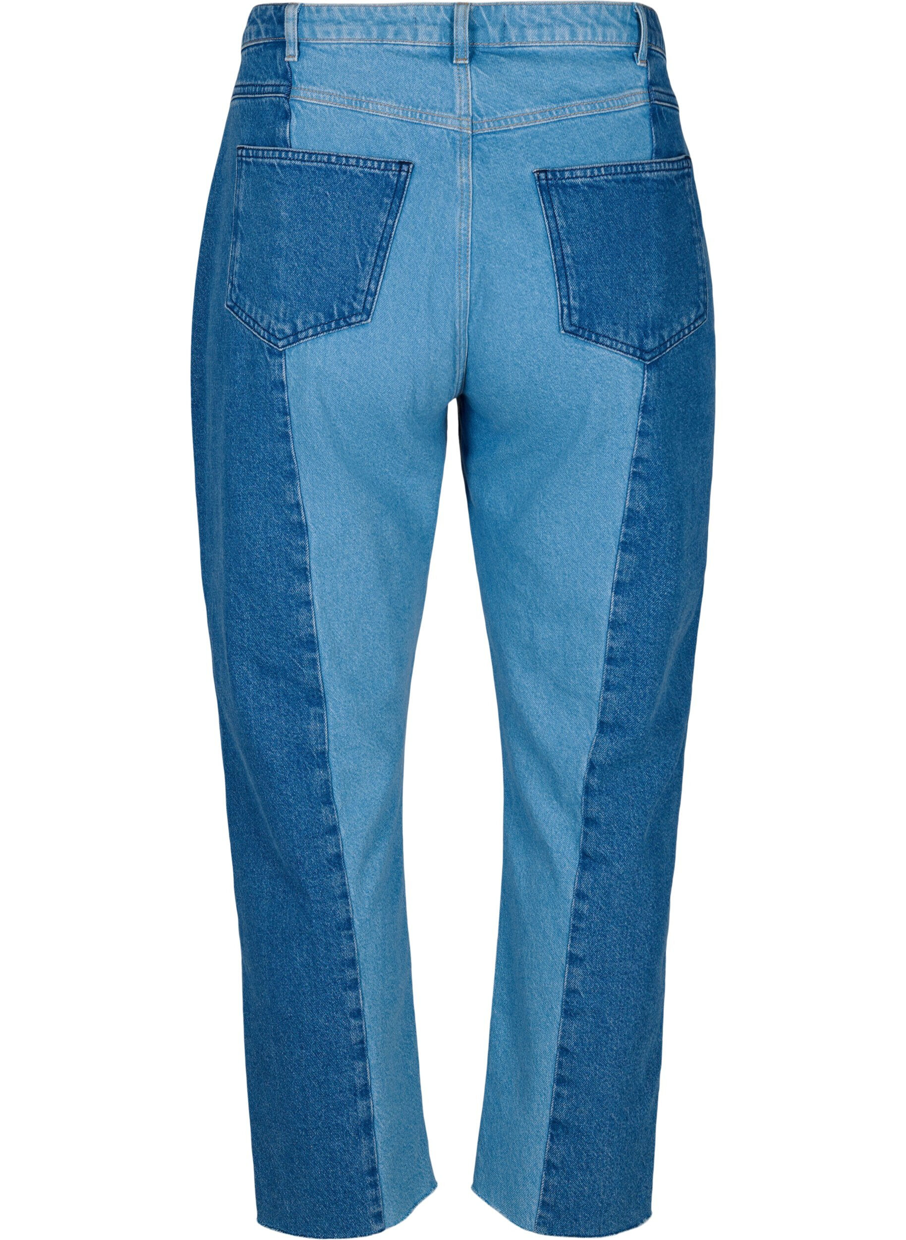 ZizziCropped Vera jeans mit Colorblock, Blue denim, Packshot image number 1