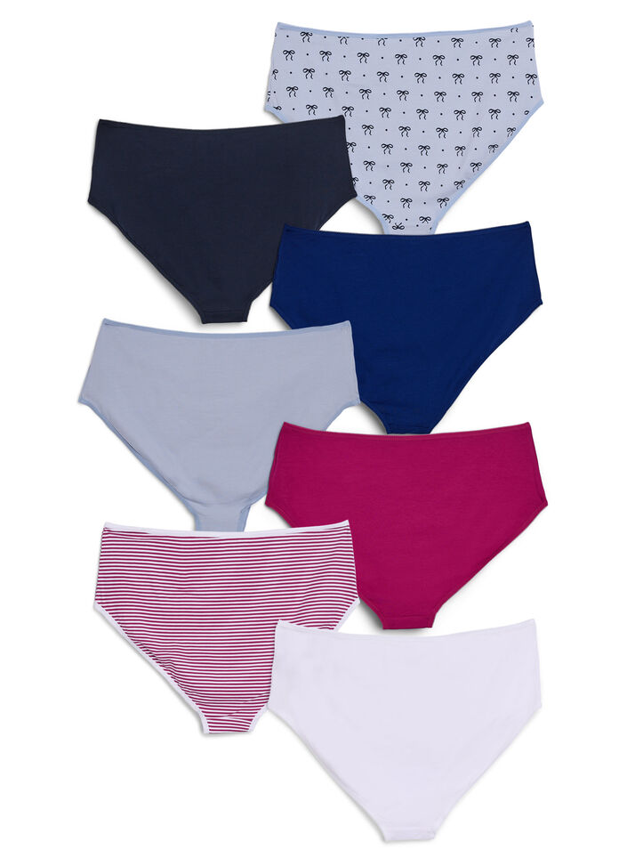 7er-Pack Slips mit normaler Taillenh&ouml;he, Blau, Packshot image number 1
