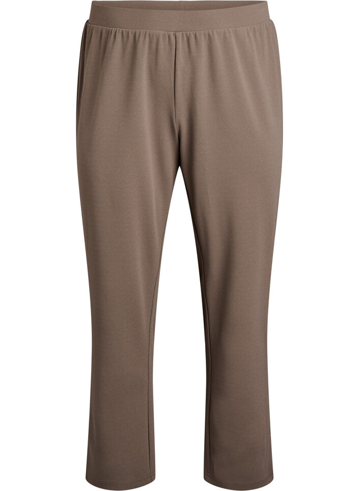 Hose mit gerader Passform, Beige, Packshot image number 0