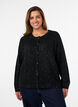 Cardigan mit Pailletten und Kn&ouml;pfen, Schwarz, Model image number 0