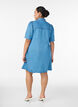 Jeanskleid aus Lyocell mit Kn&ouml;pfen und kurzen &Auml;rmeln, Blau, Model image number 2