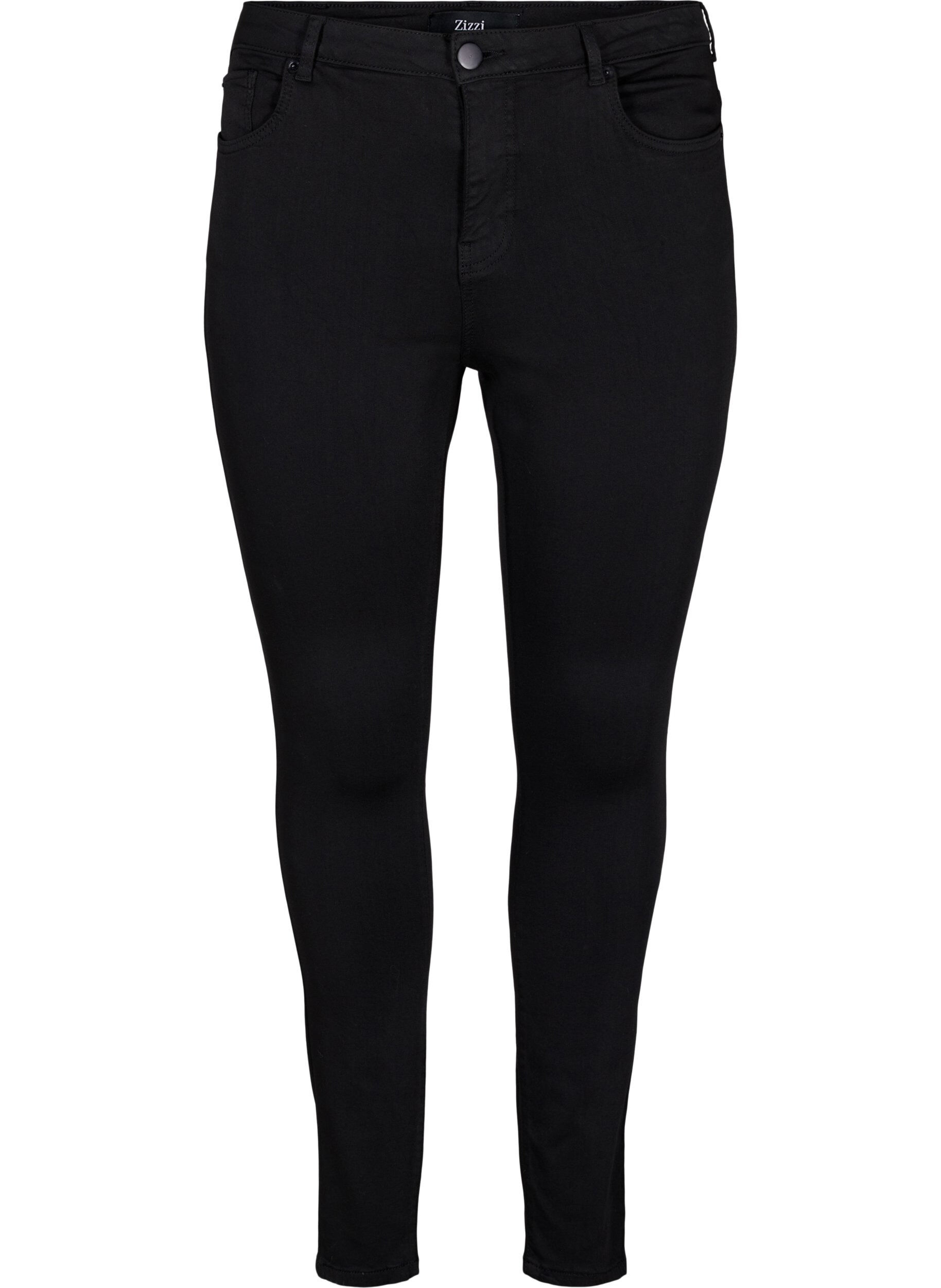ZizziStay Black Amy Jeans mit hoher Taille, Black, Packshot image number 0