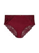 Slip mit Spitze und einem Schleifendetail hinten, Dunkles Bordeaux, Packshot image number 0