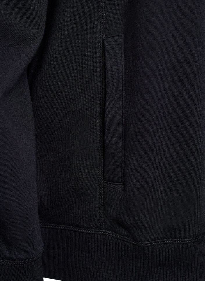 FLASH - Sweatshirt mit Stehkragen und Taschen, Schwarz, Packshot image number 3