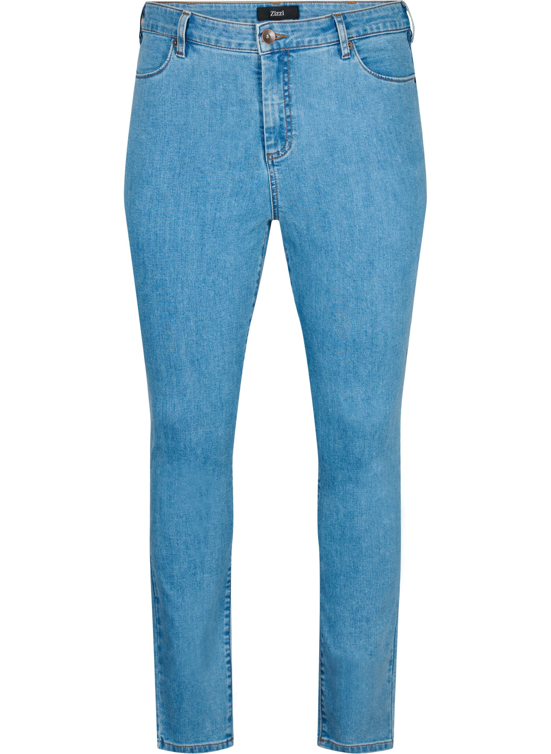 ZizziAmy Jeans mit hoher Taille und extra schlanker Passform, Blau, Packshot image number 0