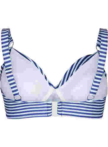 Bedruckter Bikini BH mit Bügel, Blue Striped, Packshot image number 1