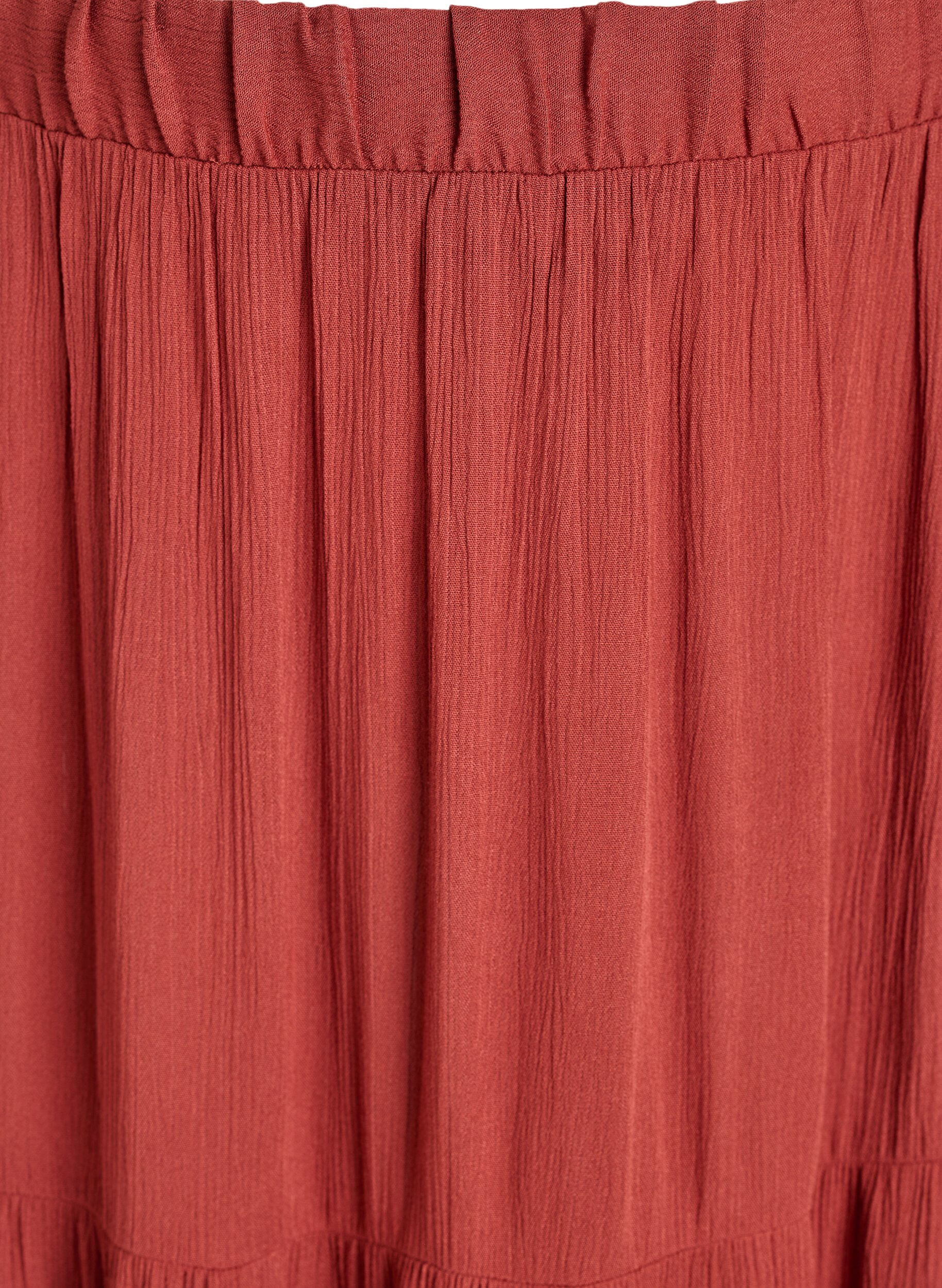 ZizziLanger Rock mit Gummizug am Bund, Rot, Packshot image number 2