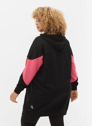 Pulloverkleid mit Colorblock und Taschen, Black, Model image number 1