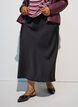 Midirock aus Satin, Schwarz, Model image number 3