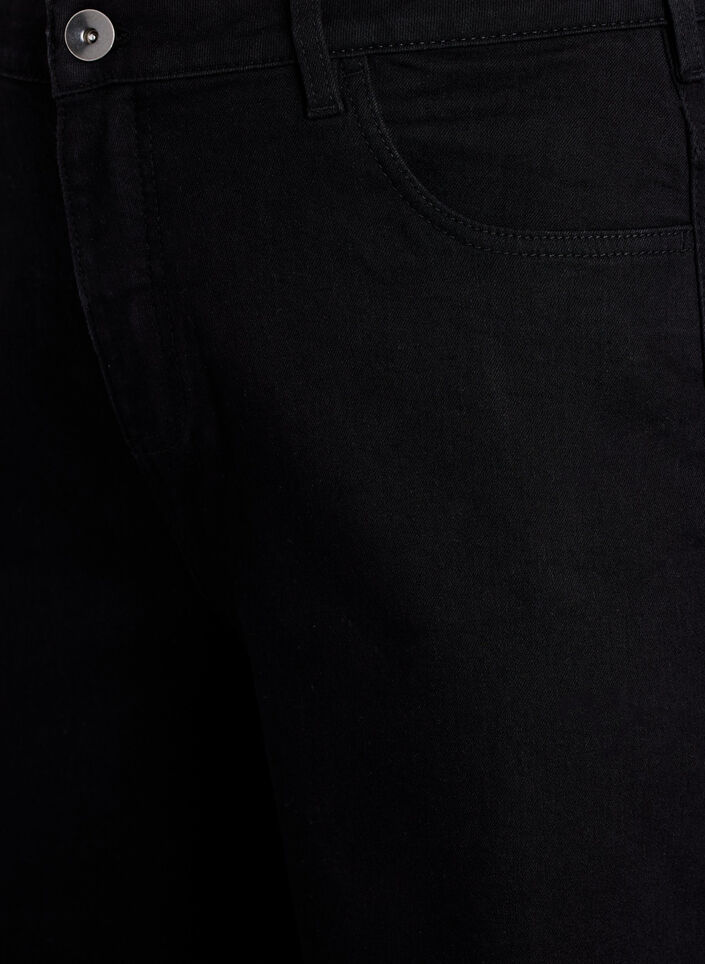 FLASH - Locker sitzende Jeansshorts mit hoher Taille, Schwarz, Packshot image number 2