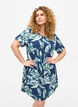 Kleid mit Aufdruck und kurzen Ärmeln, Blau, Model image number 0