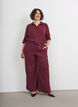 Hose mit strukturierten Streifen und geraden Beinen, Rot, Model image number 0