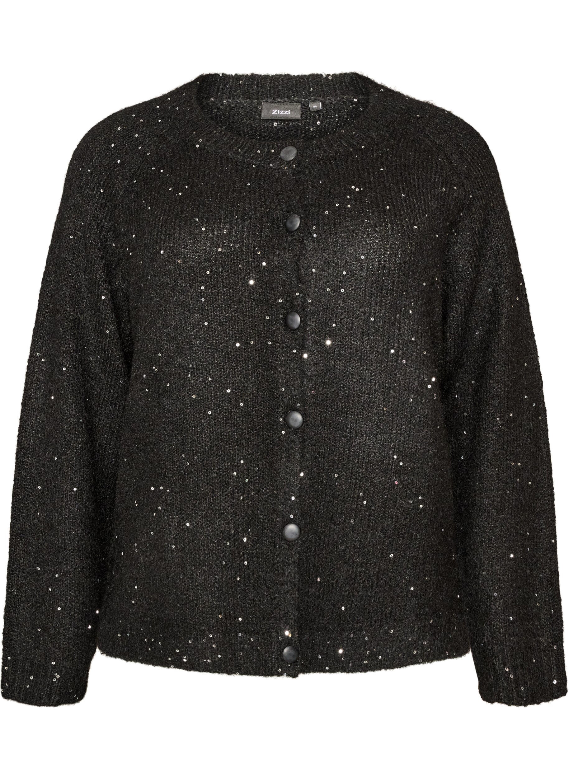 Cardigan mit Pailletten und Kn&ouml;pfen