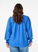 Viskose-Bluse mit Puff&auml;rmeln und gerafften Details, Blau, Model image number 2