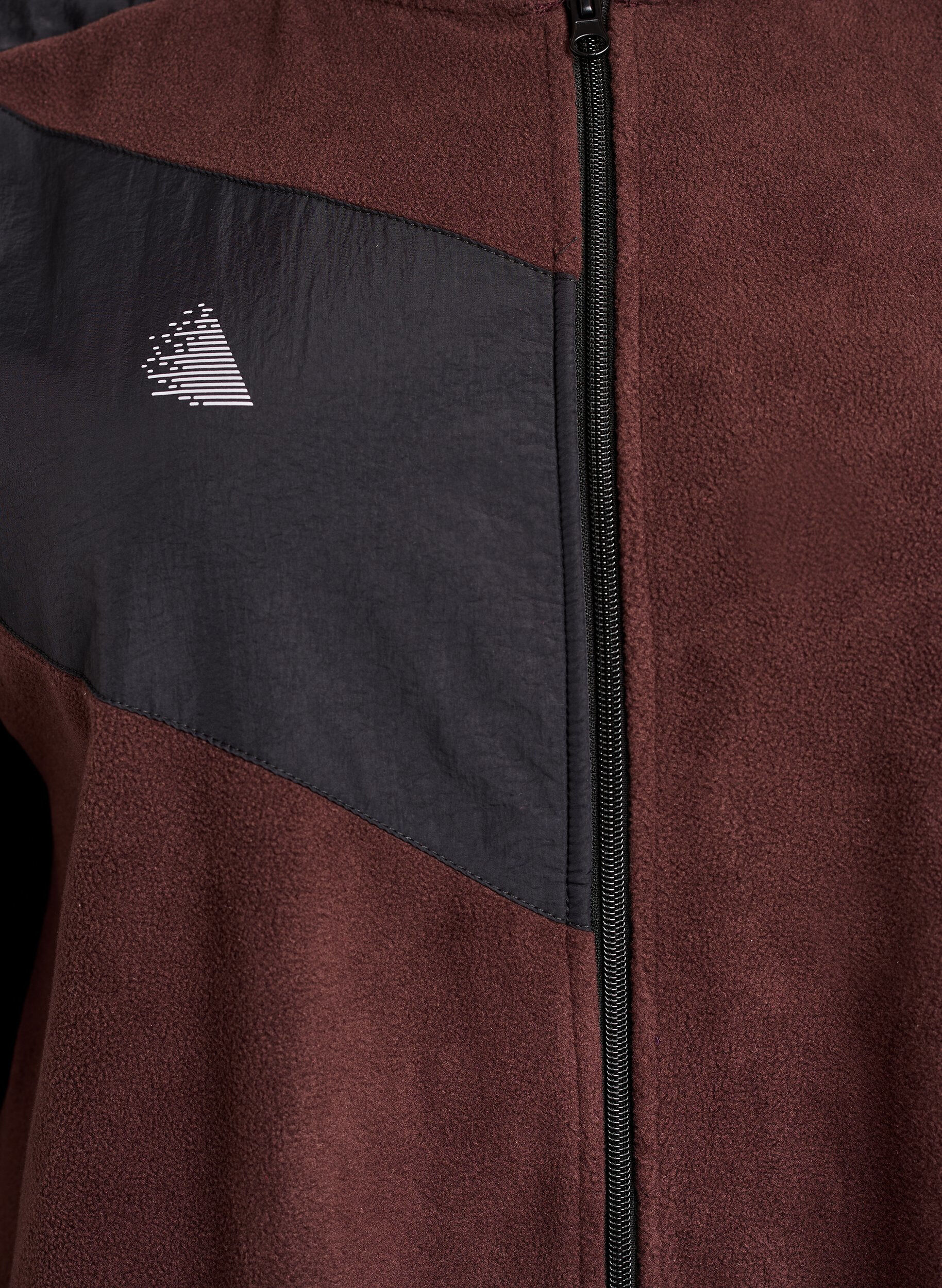 ZizziFleecejacke mit Kapuze und Taschen, Braun, Packshot image number 2