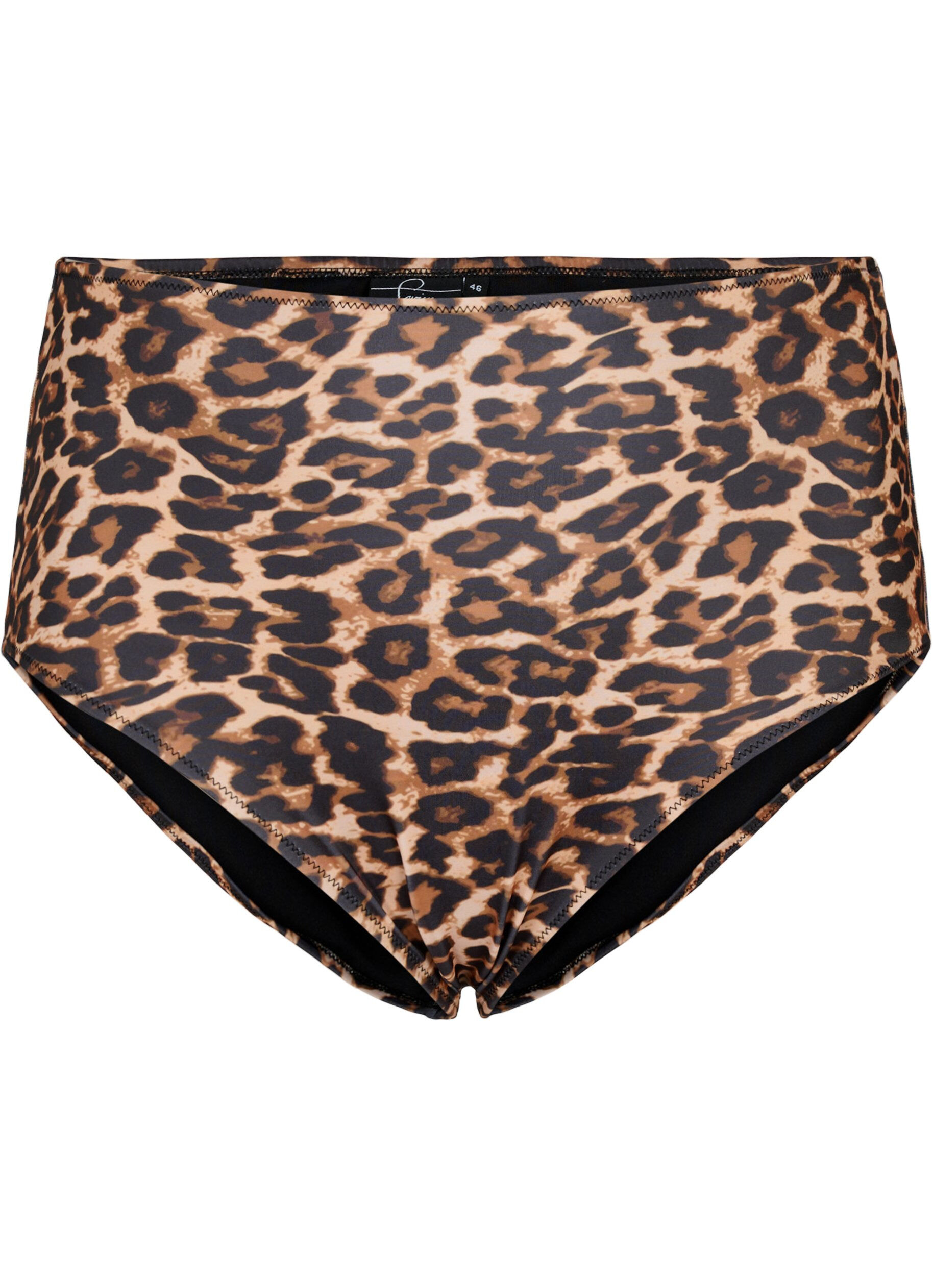 ZizziHoch taillierte Bikini-Hose mit Leopardenprint, Leopard Print, Packshot image number 0