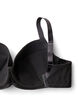 Gepolsterter BH aus Mikrofaser mit Karomuster, Schwarz, Packshot image number 3