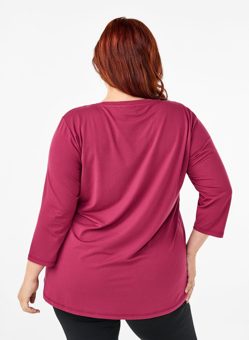  Trainingsbluse mit 3/4 &Auml;rmeln, Rot, Model image number 2