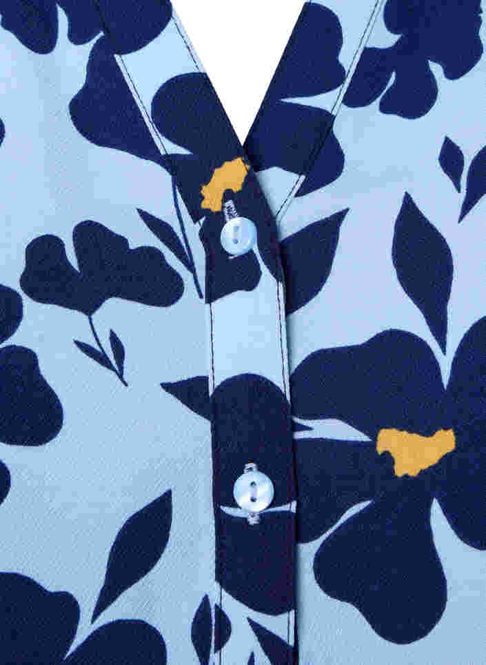 	 Langärmelige Bluse mit V-Ausschnitt, Flower AOP, Packshot image number 2