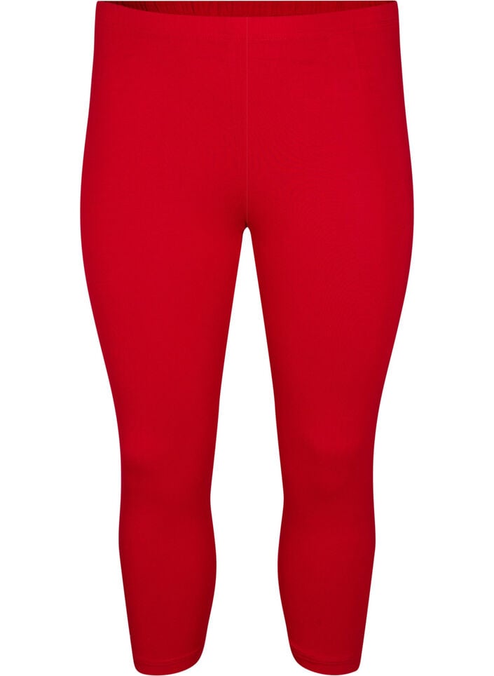 Basic 3/4-Leggings aus Viskose, Rot, Packshot image number 0