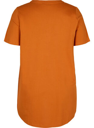 T-Shirt aus Baumwolle mit V-Ausschnitt und Knöpfen, Autumnal, Packshot image number 1