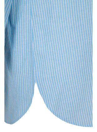 Gestreifte Hemdbluse aus 100% Baumwolle, Lichen Blue Stripe , Packshot image number 3