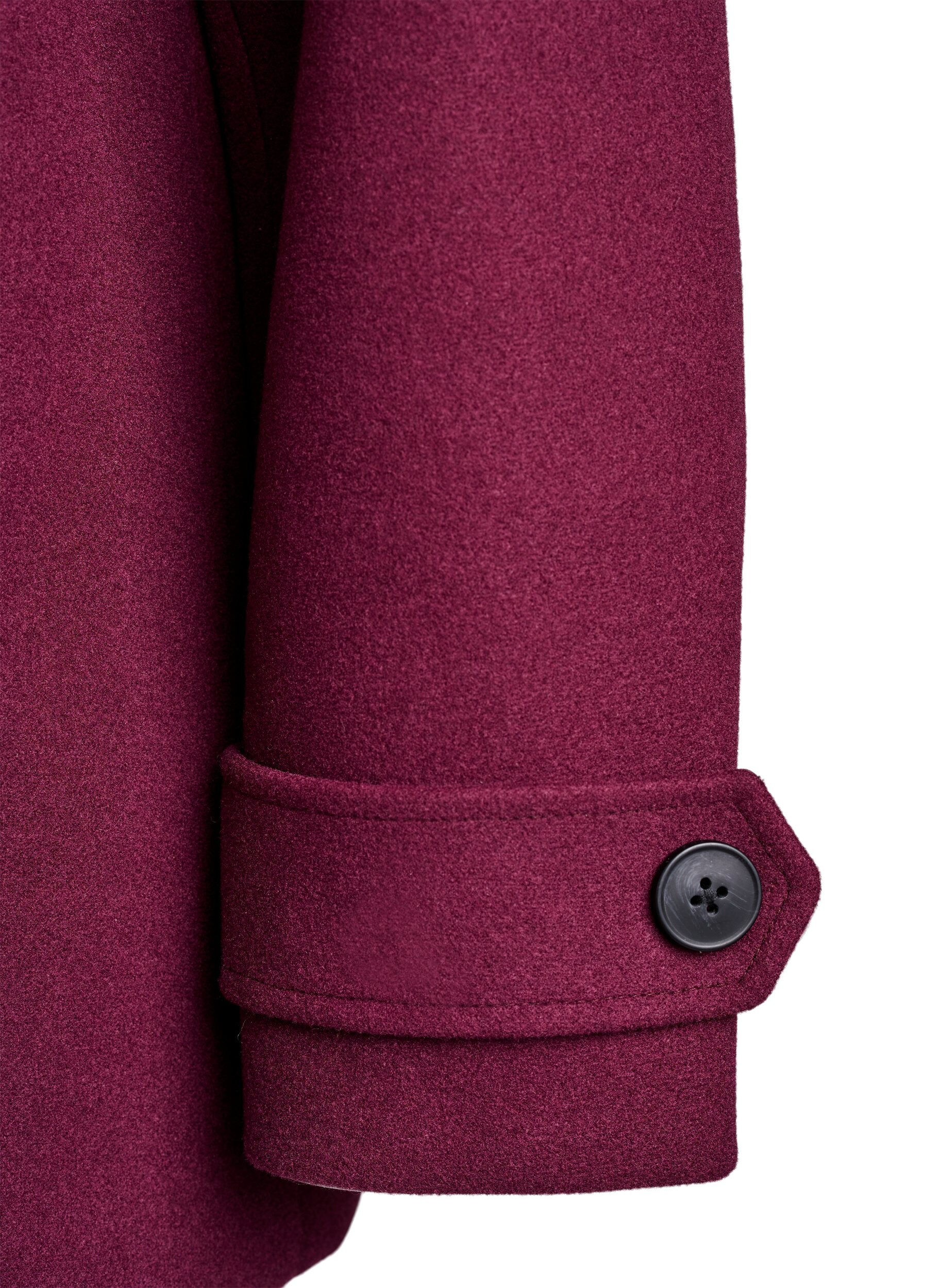 ZizziKurzmantel mit zweireihiger Knopfleiste, Rot, Packshot image number 4