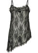 Spitzenkleid mit asymmetrischem Schnitt, Schwarz, Packshot image number 1