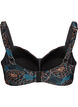 Wattierter Bikini-Oberteil mit Print, Petrol, Packshot image number 1