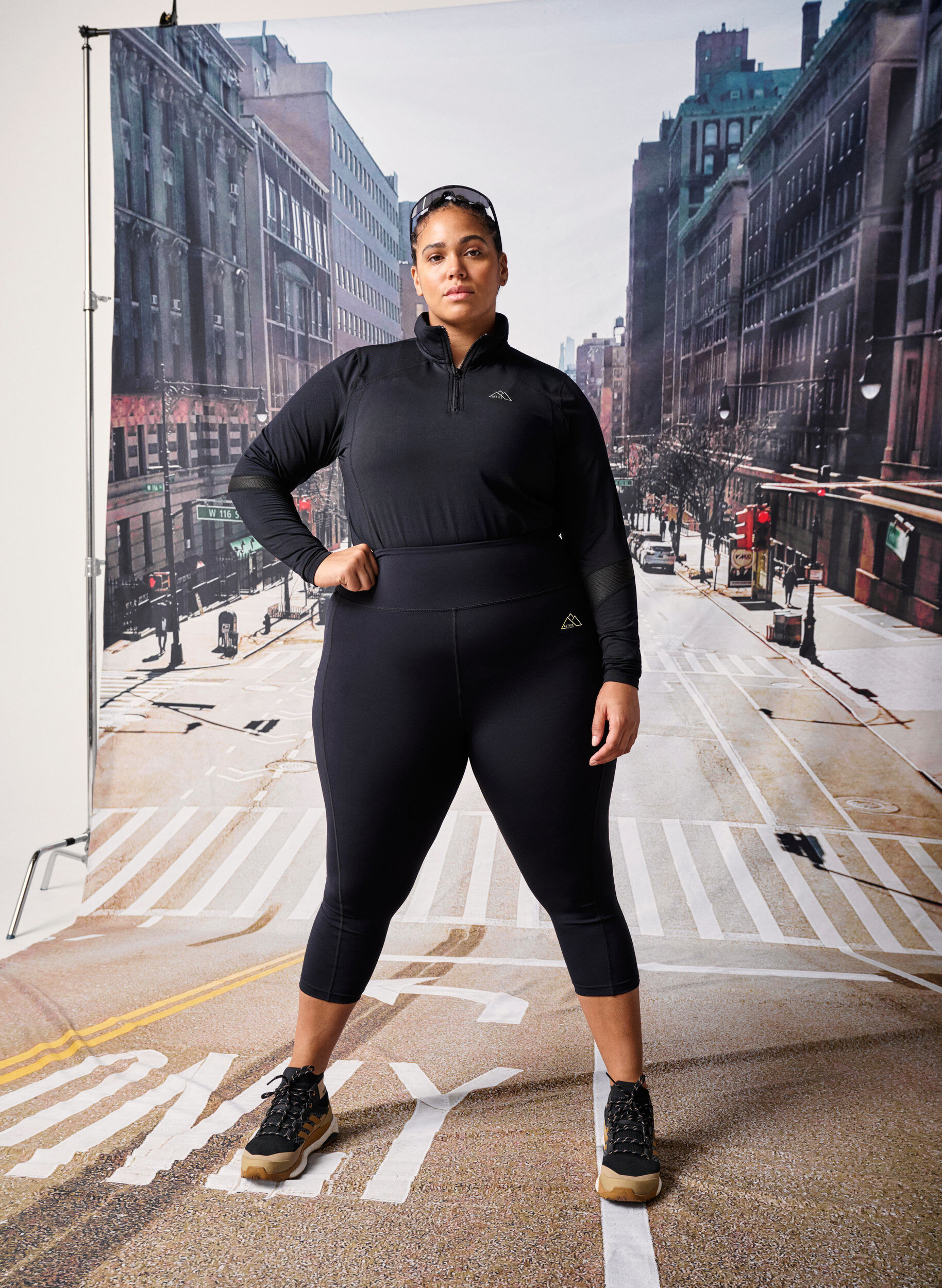 Zizzi3/4-Trainingsleggings mit Taschen, Black, Image image number 0