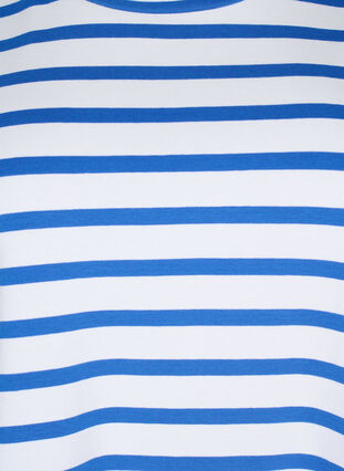 Gestreiftes T-Shirt aus Baumwolle, Blue Stripes, Packshot image number 2