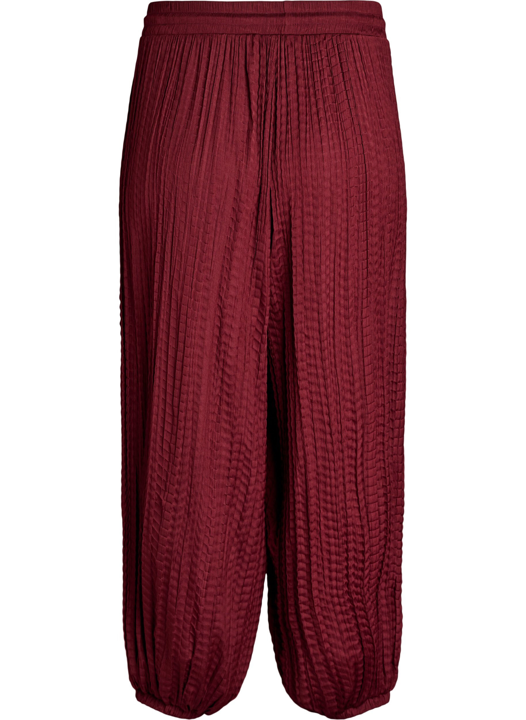 ZizziBallonhose mit Struktur und elastischem Bund, Rot, Packshot image number 1
