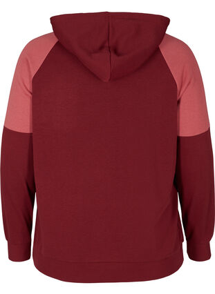 Sweatshirt mit Kapuze und Tasche, Pomegranate, Packshot image number 1