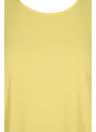 Bluse mit kurzen Ärmeln und Rundhalsausschnitt, Goldfinch, Packshot image number 2