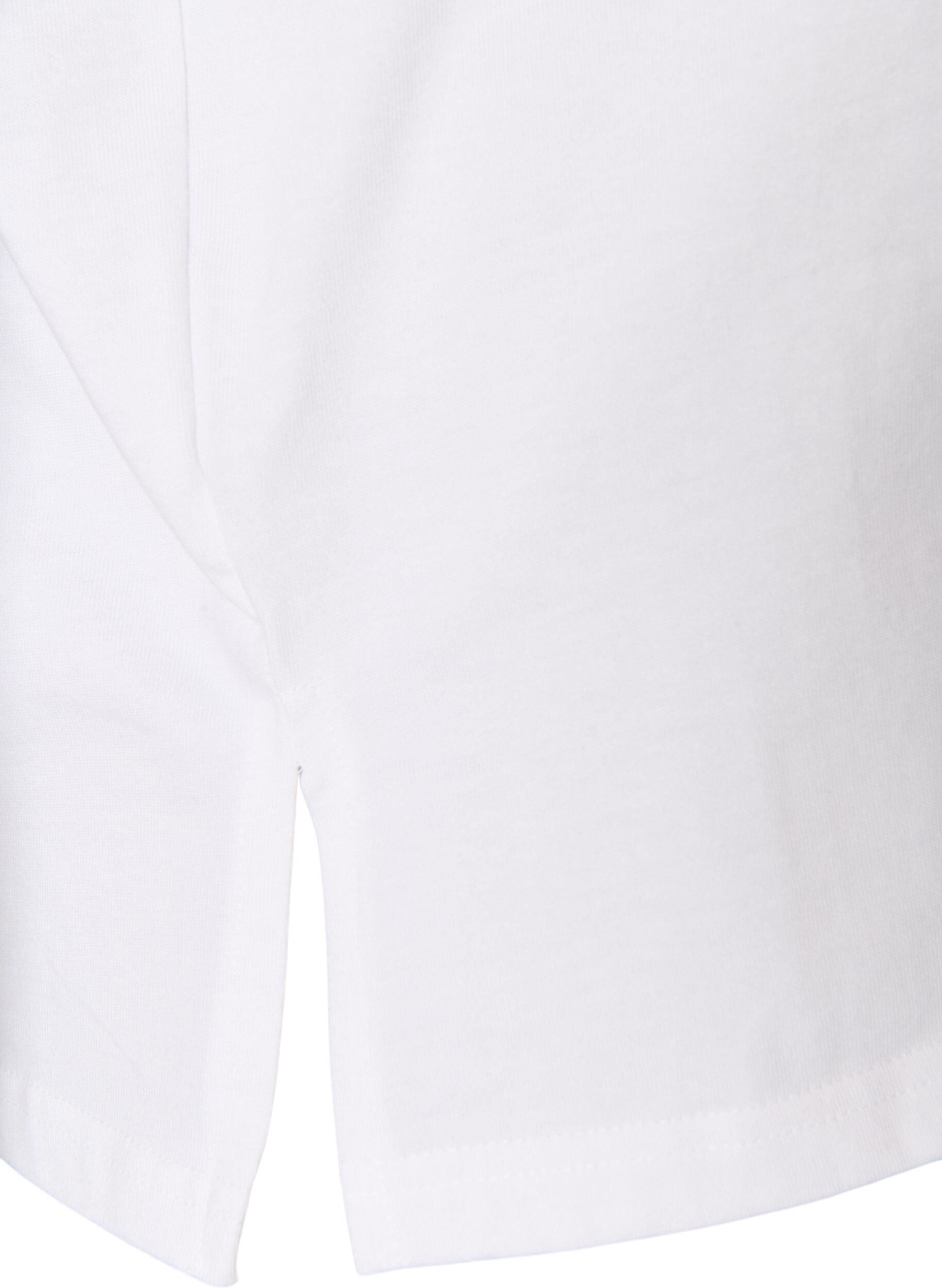 ZizziBasic T-Shirt mit langen &Auml;rmeln, Wei&szlig;, Packshot image number 3