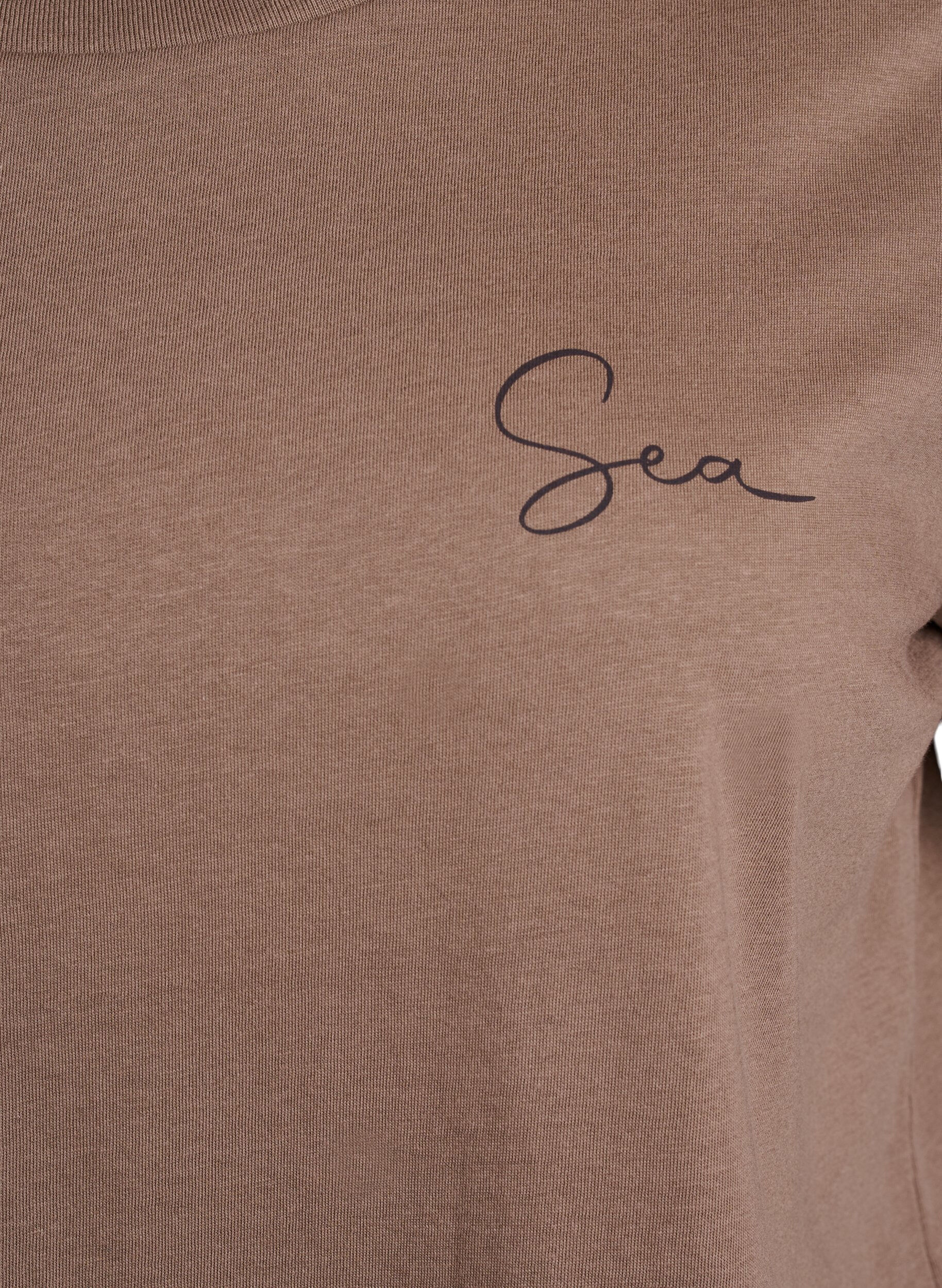 ZizziT-Shirt mit Printdetails auf der Vorder- und R&uuml;ckseite, Braun, Packshot image number 2