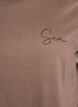 T-Shirt mit Printdetails auf der Vorder- und Rückseite, Braun, Packshot image number 2