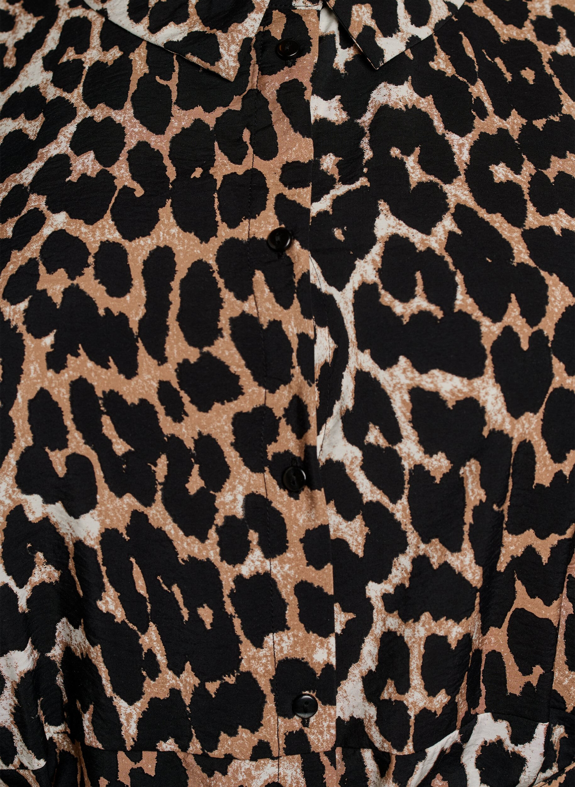 ZizziGemusterte Tunika mit Bindeg&uuml;rtel und 3/4-&Auml;rmeln, Braun, Packshot image number 2