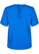 Kurzärmelige Bluse aus Viskose mit Schleifen, Princess Blue, Packshot image number 1