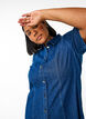 Midi-langes jeanshemdkleid, Blau, Model image number 2