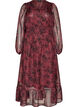 Maxikleid mit floralem Print und Smock, Dunkles Bordeaux, Packshot image number 0