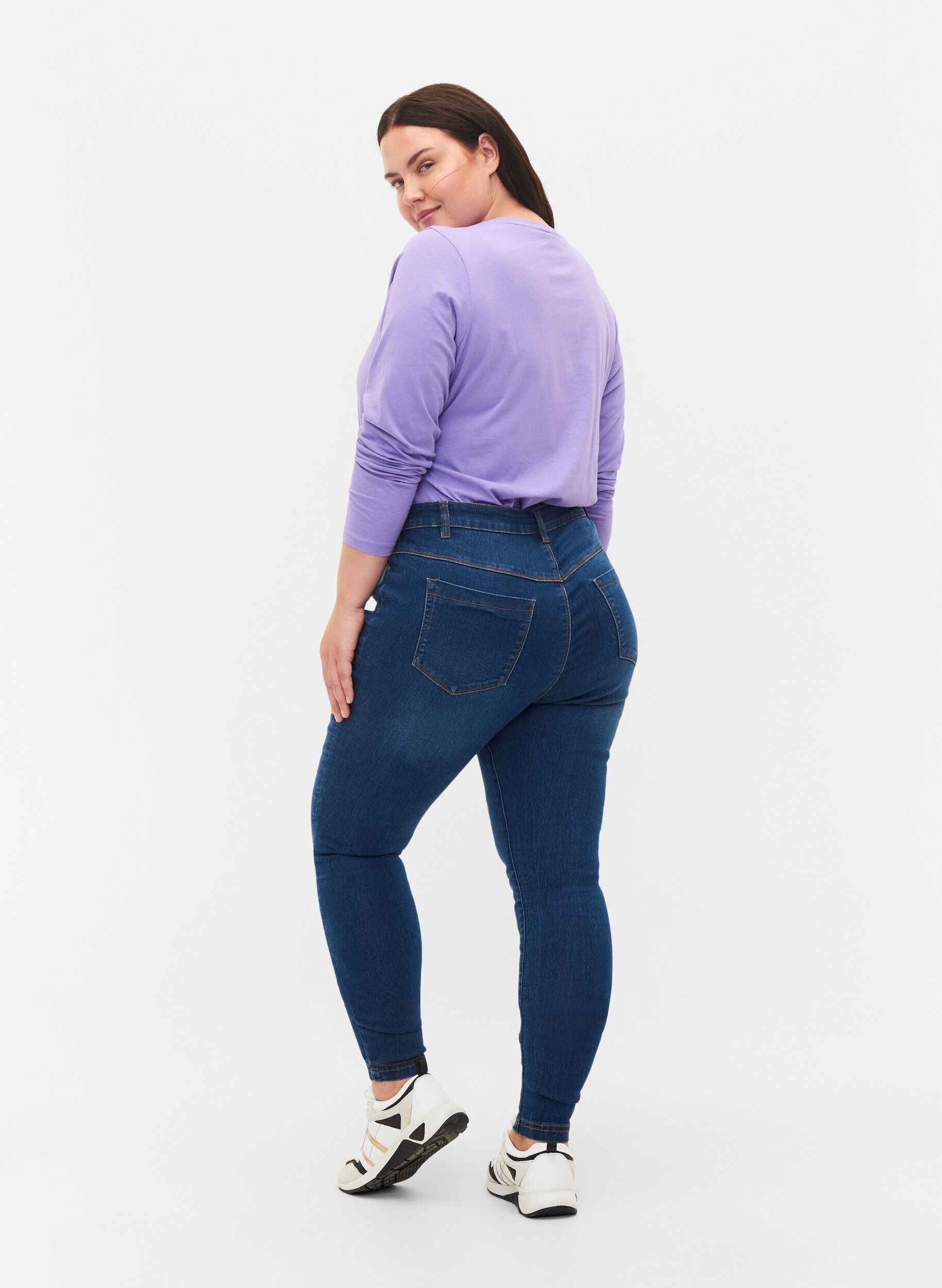 ZizziJeggings aus Baumwollmischung, Blue denim, Model image number 1