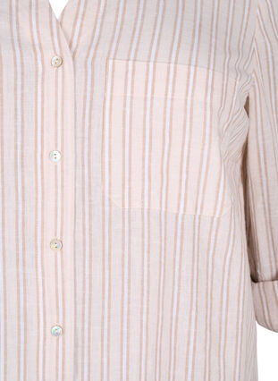 Hemdbluse mit Knopfverschluss aus Baumwoll-Leinen-Gemisch, Sandshell White, Packshot image number 2