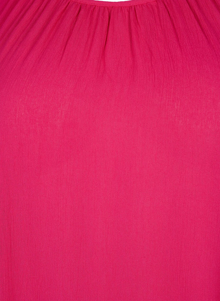 Kleid aus Viskose mit kurzen Ärmeln, Bright Rose, Packshot image number 2