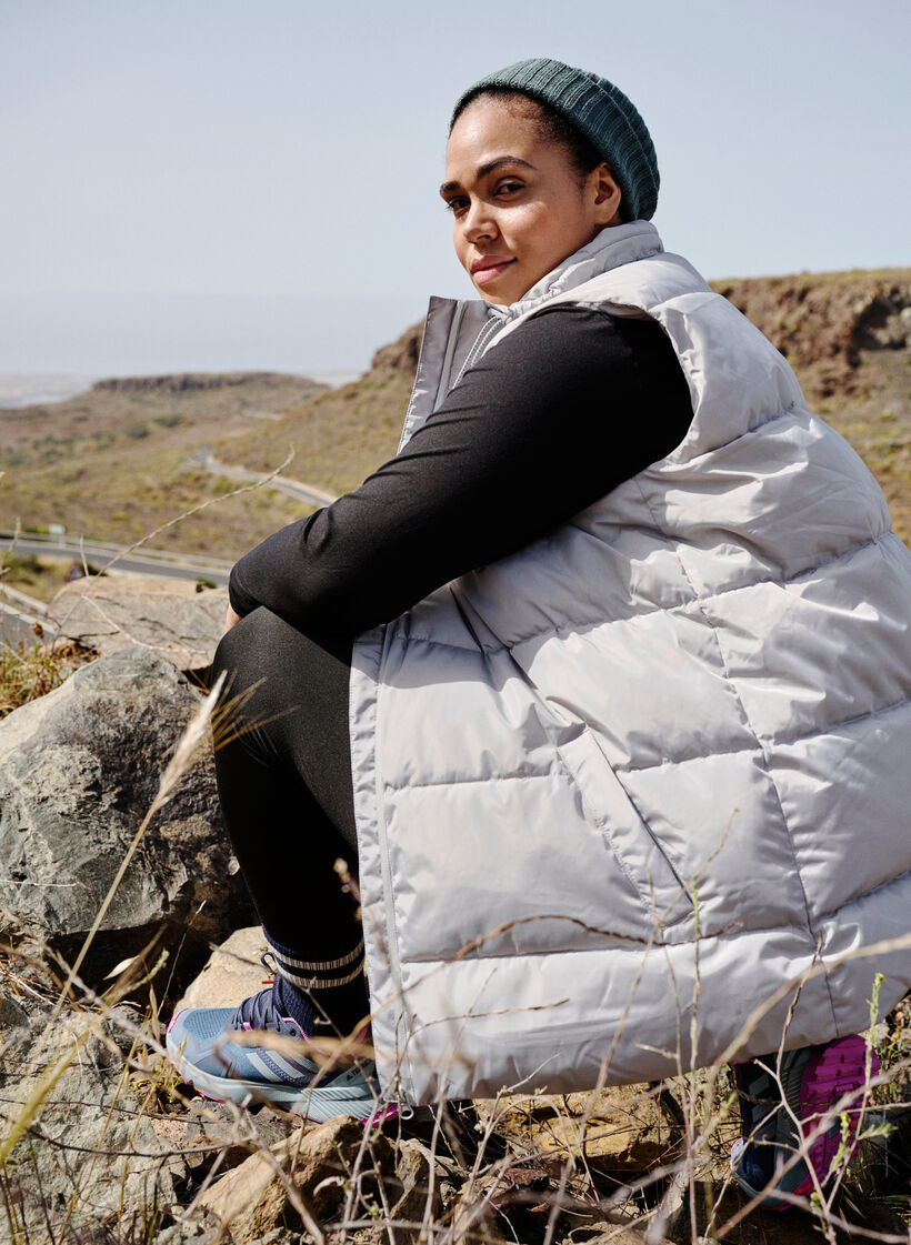 Sportliche Weste mit hohem Kragen und Taschen, Pearl Blue, Image image number 1