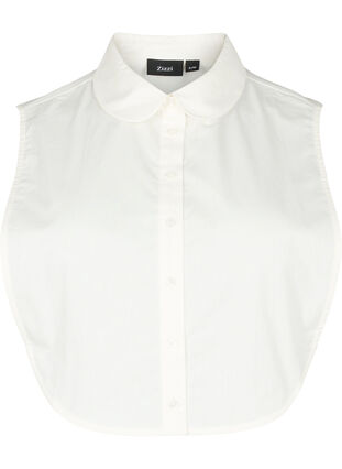 Loser Hemdkragen aus Baumwolle, Bright White, Packshot image number 0